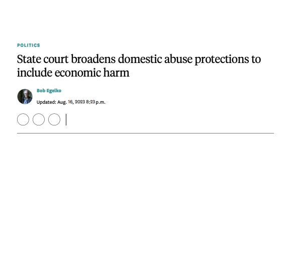 California Court Says Domestic Abuse Includes Inflicting Economic Harm